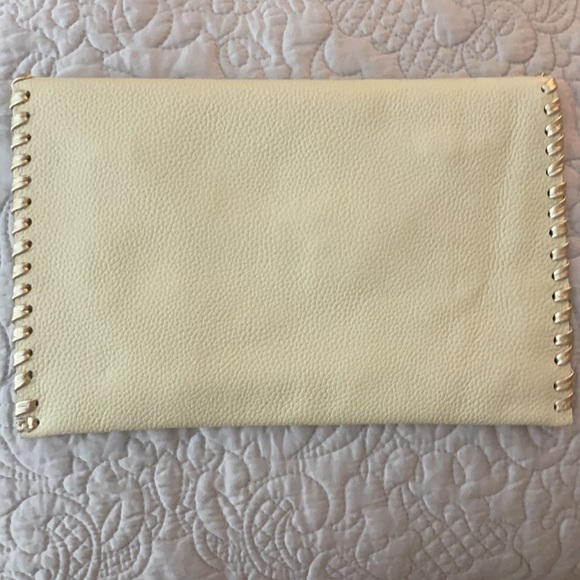 LAGGO Cream Leather Envelope Clutch - Picture 2 of 5
